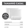 Lençol Casal Algodão Egípcio 400 Fios Branco Jogo Cama 3 Pçs - 2