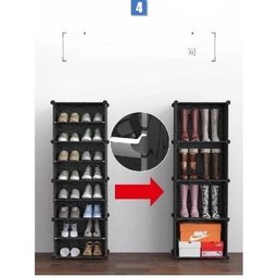 Sapateira Dupla Gigante Armario Modular Organizador Ajustavel 16 Prateleiras Porta Sapatos Brinquedo - 4