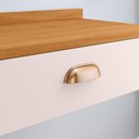 Ver imagem 3 de Penteadeira Suspensa Mesinha Bancada Gaveta Organizadora Quarto Camarim Off White/cinamomo - Rpm