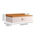 Ver imagem 5 de Penteadeira Suspensa Mesinha Bancada Gaveta Organizadora Quarto Camarim Off White/cinamomo - Rpm