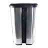 Lixeira com Pedal Label Plastico Prata Média 10 Litros - 4