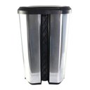 Ver imagem 4 de Lixeira com Pedal Label Plastico Prata Média 10 Litros