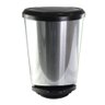 Lixeira com Pedal Label Plastico Prata Média 10 Litros - 2
