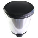 Ver imagem 7 de Lixeira com Pedal Label Plastico Prata Média 10 Litros