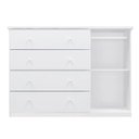 Ver imagem 3 de Cômoda Algodão Doce Sapateira 4 Gavetas MDF + Berço Mini Cama Pirulito Branco c/ Colchão