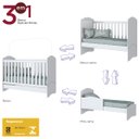 Ver imagem 2 de Cômoda Algodão Doce Sapateira 4 Gavetas MDF + Berço Mini Cama Pirulito Branco c/ Colchão