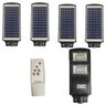 Luminaria Solar 120W Led Sensor Movimento Kit 5 Und Controle Iluminaçao Luz Segurança Rua Casa - 1