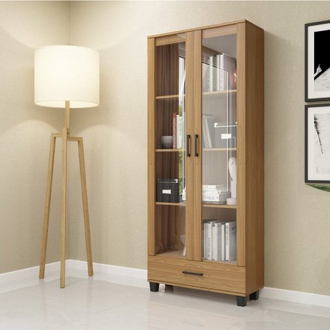 Cristaleira Duas Portas de Vidro 77 Cm Dalla Costa 100% Mdf