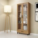 Ver imagem 1 de Cristaleira Duas Portas de Vidro 77 Cm Dalla Costa 100% Mdf