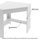 Ver imagem 2 de Mesa de Escritório em L com 1 Gaveta - Branco