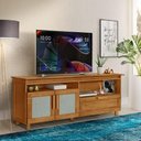 Ver imagem 1 de Rack para Sala Tv 65 Polegadas Madeira Maciça Rústica Cadman Imbuia Atraente Móveis