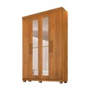 Ver imagem 2 de Guarda-Roupa 4 Portas 3 Gavetas com Espelho MDF Parma Yescasa Marrom/Cinamomo