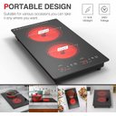 Ver imagem 5 de Gtkzw Cooktop Elétrico 12" 3000w com 2 Queimadores e Controle Touch (preto)