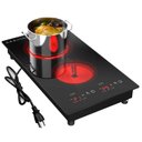 Ver imagem 1 de Gtkzw Cooktop Elétrico 12" 3000w com 2 Queimadores e Controle Touch (preto)