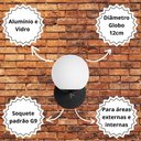Ver imagem 5 de Arandela Luminária Cristal Globo 12 Cm Moderno Prata 009