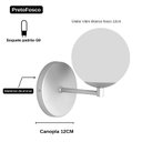 Ver imagem 4 de Arandela Luminária Cristal Globo 12 Cm Moderno Prata 009