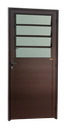 Ver imagem 1 de Porta Alumínio Lambril Basculante 86 Esq V.Boreal Marrom Corten Brimak