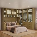Ver imagem 5 de Quarto Modulado Queen 6 Peças Altezza Clean Freijó/Off White
