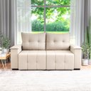 Ver imagem 1 de Sofá Retrátil e Reclinável 2 Lugares 180cm Suede Slim Bege