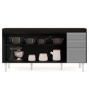 Ver imagem 5 de Balcão Gabinete 160cm sem Tampo 4 Portas 2 Gavetas Arkansas Preto/cinza - Lumil Móveis