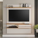 Ver imagem 1 de Painel para Tv até 55 Polegadas 1 Porta Eagle Off White/freijó - Pnr Móveis
