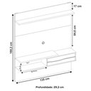 Ver imagem 3 de Painel para Tv até 55 Polegadas 1 Porta Eagle Off White/freijó - Pnr Móveis