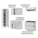 Ver imagem 6 de Cozinha Completa Mdf Madesa Acordes Frentes Branco Brilho