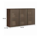 Ver imagem 3 de Armário Aéreo Kali Premium 3 Portas de Vidro 120cm Amendôa - Nicioli