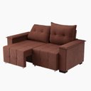 Ver imagem 5 de Sofá Retrátil e Reclinável 2 Lugares 180cm Suede Slim Marrom