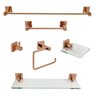 Kit de Acessórios Para Banheiro 6 Peças Inox Square SQ12401 Ducon Metais - 1
