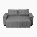 Ver imagem 2 de Sofá Retrátil e Reclinável 2 Lugares 180cm Suede Slim Cinza