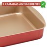 Jogo de Assadeiras Forma Quadrada 03 Peças Antiaderentes + Pincel de Silicone Preto - 6