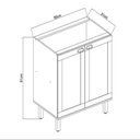 Ver imagem 3 de Balcão de Cozinha Genialflex Iluminata 2 Pt S/tampo Br/fendi