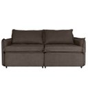Ver imagem 3 de Sofá Cama 2 Lugares Singapura Reclinável 190cm em Bouclê com Catraca Reforçada e 2 Almofadas:Marrom
