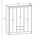 Ver imagem 4 de Guarda Roupa Casal 6 Portas 2 Gavetas Itália Freijó Kits Paraná
