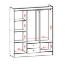 Ver imagem 5 de Guarda Roupa Casal 6 Portas 2 Gavetas Itália Freijó Kits Paraná