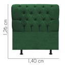 Ver imagem 3 de Cabeceira Estofada Cama Box Casal 140cm París Veludo Verde- Mabe Magazine