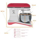 Ver imagem 4 de Batedeira Planetária Profissional Eclair 10 Velocidades 5l 1500w Bp-500 Vermelha Bivolt - Braesi