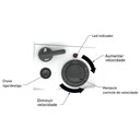 Ver imagem 2 de Batedeira Planetária Profissional Eclair 10 Velocidades 5l 1500w Bp-500 Vermelha Bivolt - Braesi