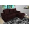 Sofá Rubi 2,10M x 1,55M + Chaise Marrom - 2