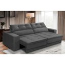 Ver imagem 1 de Sofá Retrátil e Reclinável 2 Lugares 1,70m com Molas Emília Suede Cinza Madelina Decor