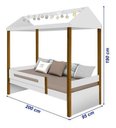 Ver imagem 4 de Cama Montessoriana com Auxiliar e Led Sara Branco / Mel - Branco