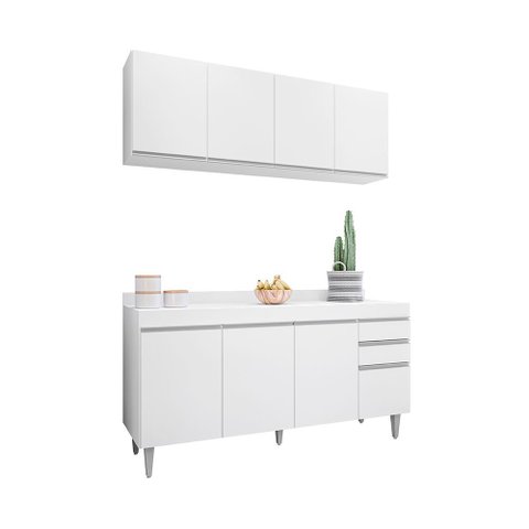 Armário Aéreo 160cm 4 Portas Lavinia - Ssx Multicoisas
