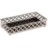 Kit Bandeja Prata Em Metal c/ Vidro preto 2 Pçs - Mart - 2