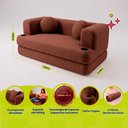 Ver imagem 2 de Sofá Cama Hali 1,88m Xpand Tech Tecido Bouclê Marrom Cama Inbox