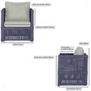 Ver imagem 2 de 4 Poltronas Madri Alumínio Corda Náutica Estofado 3 Trama Original