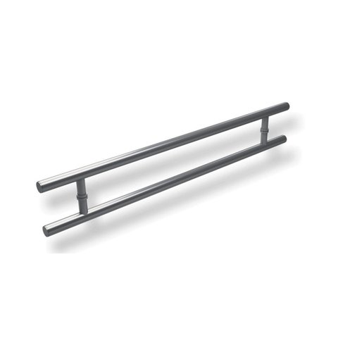 Par de Puxadores de Porta Tubular Londres em Alumínio Branca 40x2,6cm Brimak