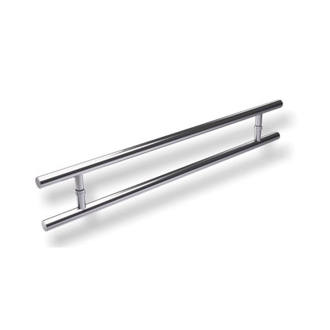 Par de Puxadores de Porta Londres 40x2,6cm em Alumínio Branco Brimak