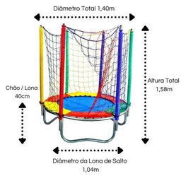Cama Elástica Pula Pula 1,40m Nacional Premium - 2