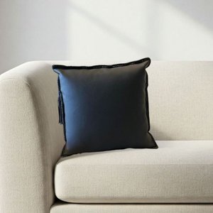 Almofada Couro Shutz 50x50: Preta